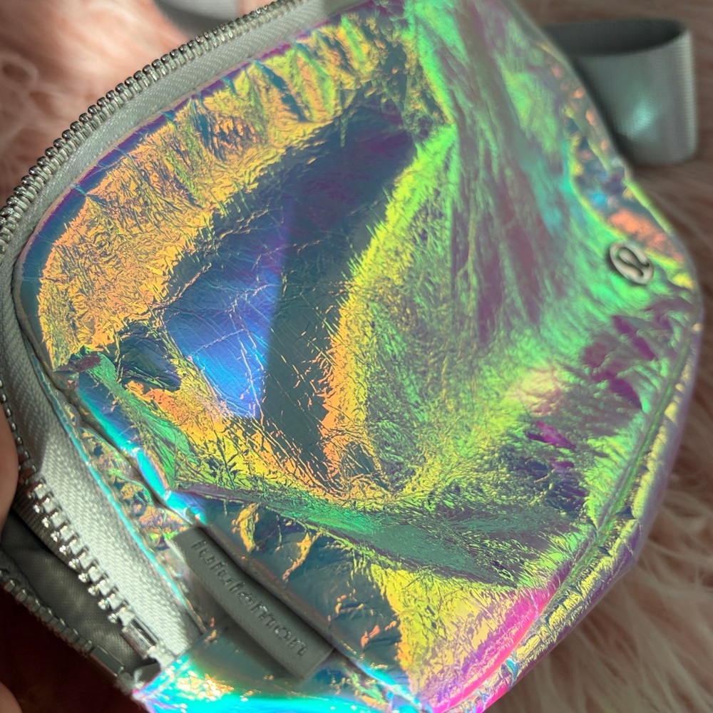 lululemon iridescent belt bag worn once!